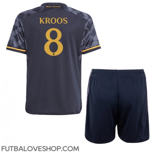 Dres Real Madrid Toni Kroos #8 Preč pre deti 2023-24 Krátky Rukáv (+ trenírky)
